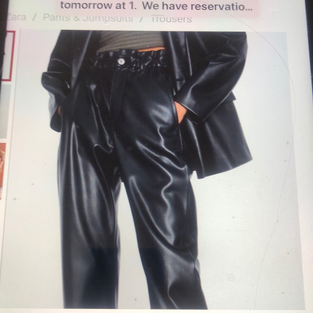 Zara faux leather Baggy Pants